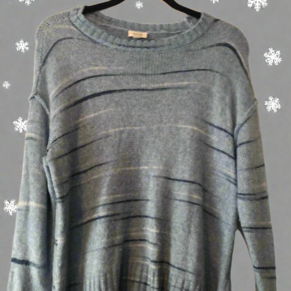 a.n.a Blue Striped Sweater